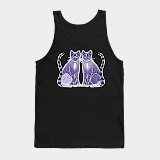 Space Cat Twins Tank Top